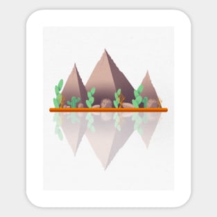 Trellis mountains Sticker